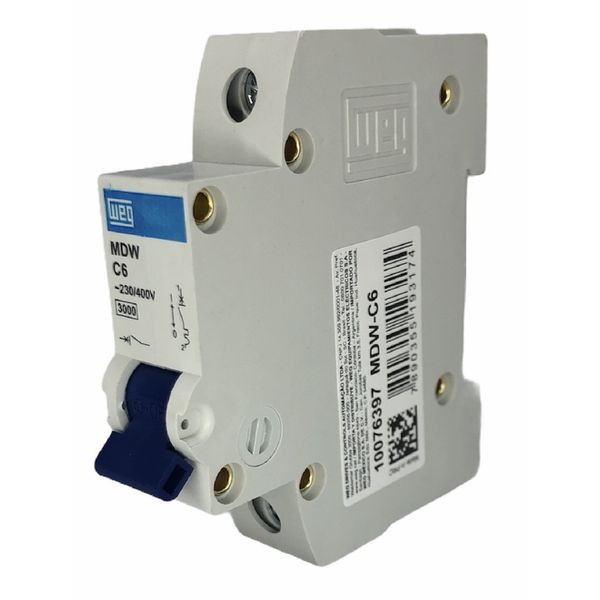 Disjuntor Unipolar Weg 6a 3ka Curva C Mdw-c6
