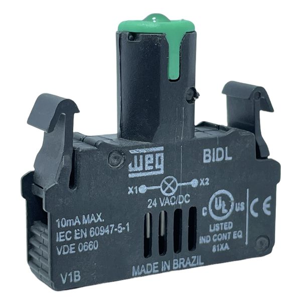 BLOCO DE ILUMINACAO C/LED VERDE 24VCA/VCC LINHA CSW ANTIGA