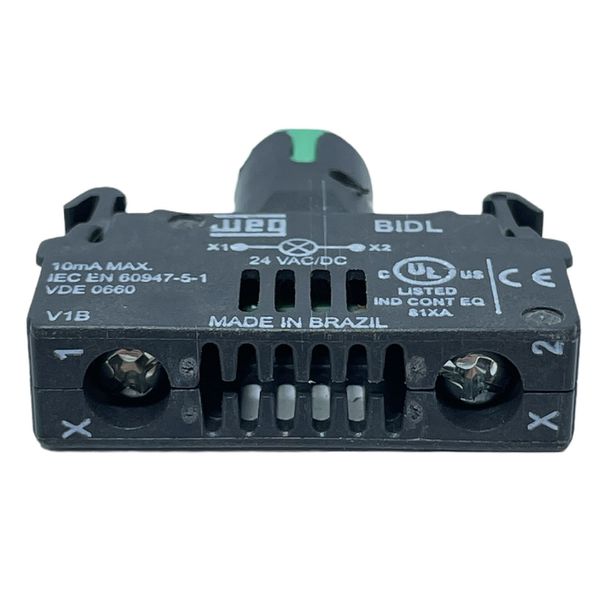 BLOCO DE ILUMINACAO C/LED VERDE 24VCA/VCC LINHA CSW ANTIGA