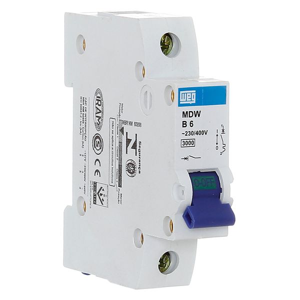 Disjuntor Unipolar Weg Din 6a Curva B 3KA MDW-B6