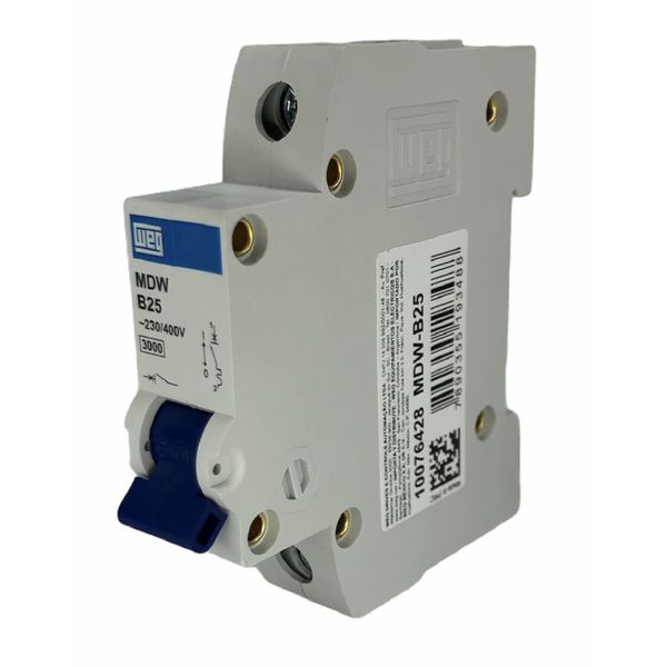 Disjuntor Unipolar Weg Din 25a 3ka Curva B MDW-B25