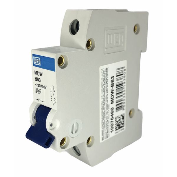 Disjuntor Unipolar Weg Din 63a 3ka Curva B MDW-B63