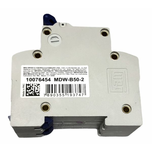 Disjuntor Bipolar Weg Din 20A MDW-B20 Curva B 3KA