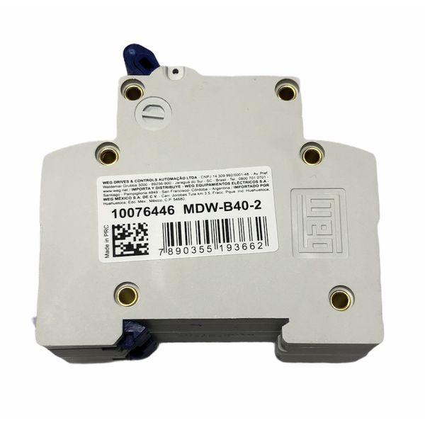 Disjuntor Bipolar Weg Din 40a Curva B 3ka MDW-B40-2