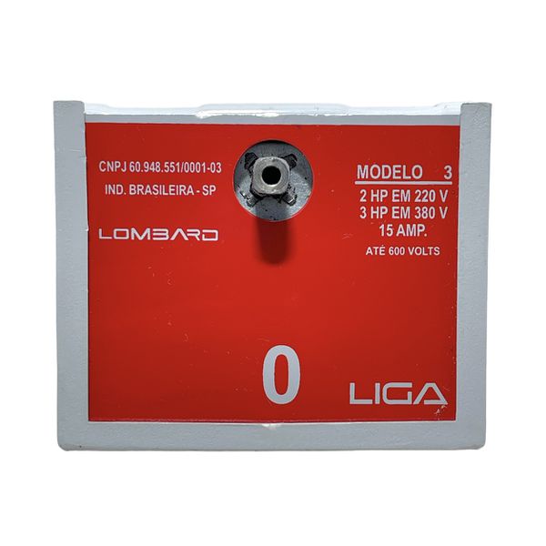 Chave Trifásica Simples Partida Direta 2CV 15A 220V Lombard