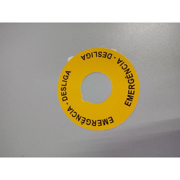 Plaqueta Emergência-Desliga Para Botão Emergência 22mm Weg