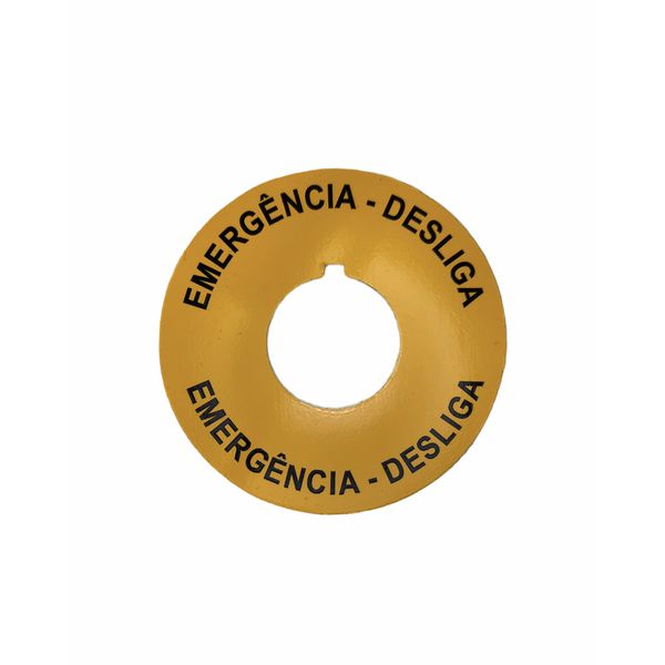 Plaqueta Emergência-Desliga Para Botão Emergência 22mm Weg