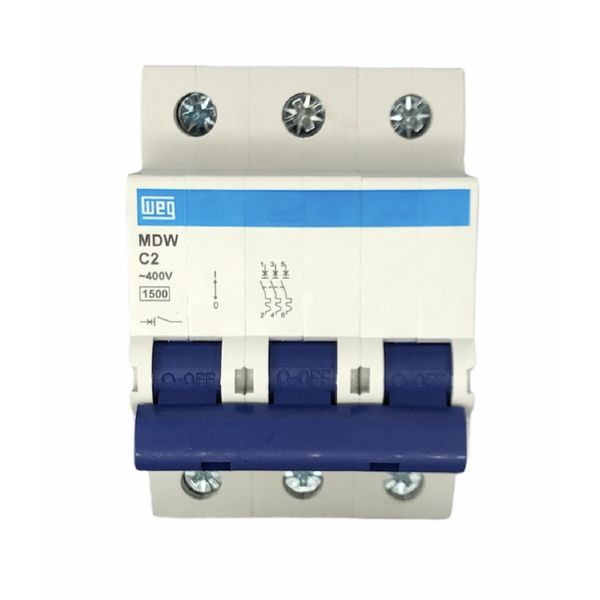 Disjuntor Tripolar Weg 2a Curva C 3KA Mdw-c2-3