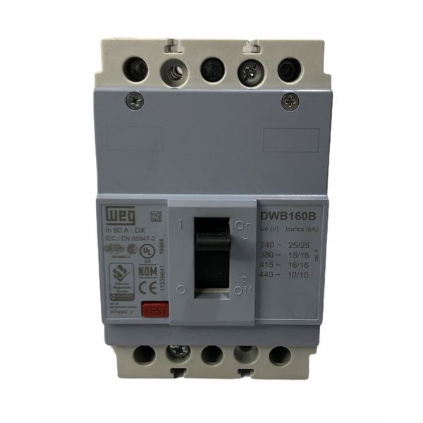 Disjuntor Caixa Moldada 50a Weg Dwb160b50-3dx (25ka 220v)
