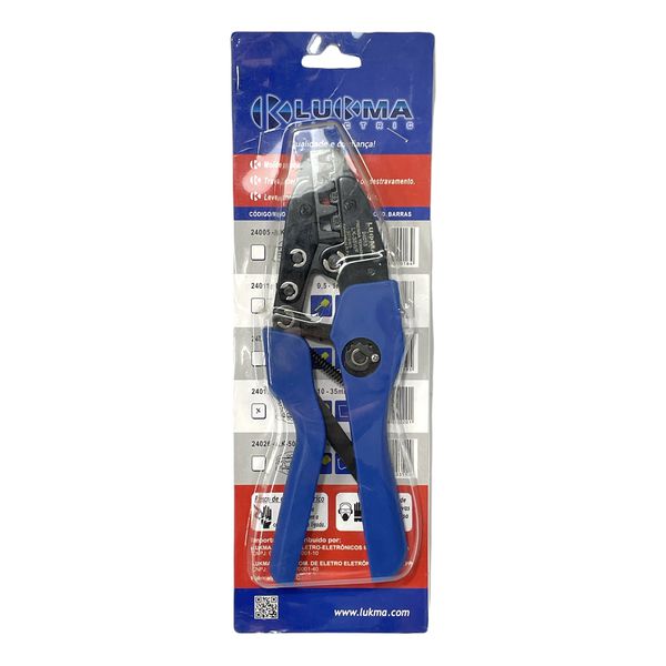 Alicate Prensa Terminal Tubo Ilhos 10 - 35mm Lukma 24013