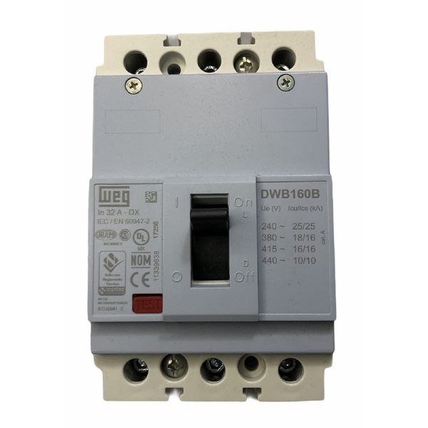 Disjuntor Caixa Moldada 32a Weg Dwb160b32-3dx (25ka 220v)