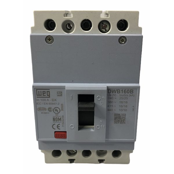 Disjuntor Caixa Moldada 100a Weg Dwb160b100-3dx (25ka 220v)