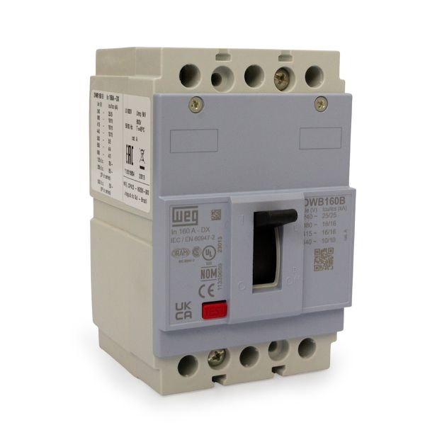 Disjuntor Caixa Moldada 160a Weg Dwb160b160-3dx (25ka 220v)