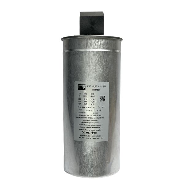 Unidade Capacitiva Trifásica Weg 12,5KVAR 220V UCWT12,5V25Q26HD