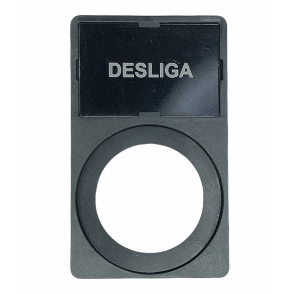 Porta Plaqueta + Plaqueta Desliga Para Botões 22mm Weg