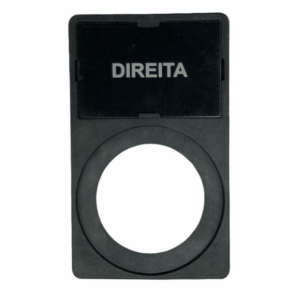 Porta Plaqueta + Plaqueta Direita Para Botões 22mm Weg