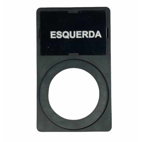 Porta Plaqueta + Plaqueta Esquerda Para Botões 22mm Weg