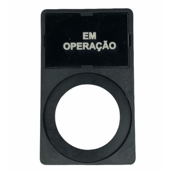 Porta Plaqueta + Plaqueta Em Operação Para Botões 22mm Weg