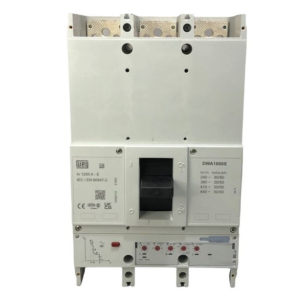 Disjuntor Caixa Moldada 1250A Weg DWA1600S-E1250-3 Faixa Ajustavel 1000-1250A (25KA 220V)