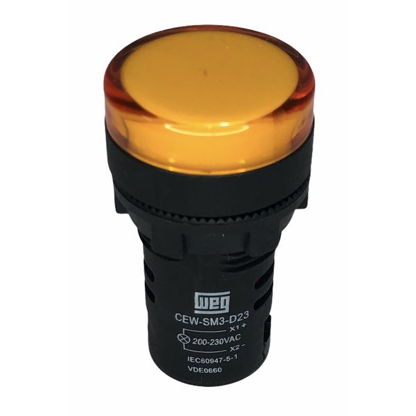 Sinaleiro De Led Amarelo Weg 22mm 220vca Ip54 Cew-sm3-d23