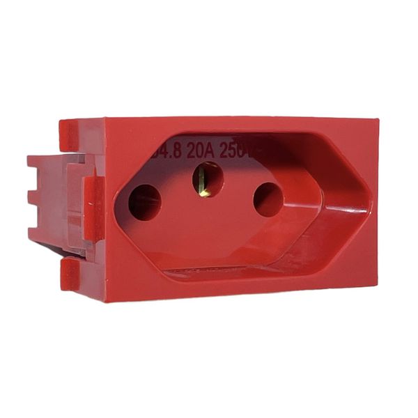 Modulo Tomada Weg 2P+T Vermelho C/ Fundo Vermelho 20A 250V 13799424