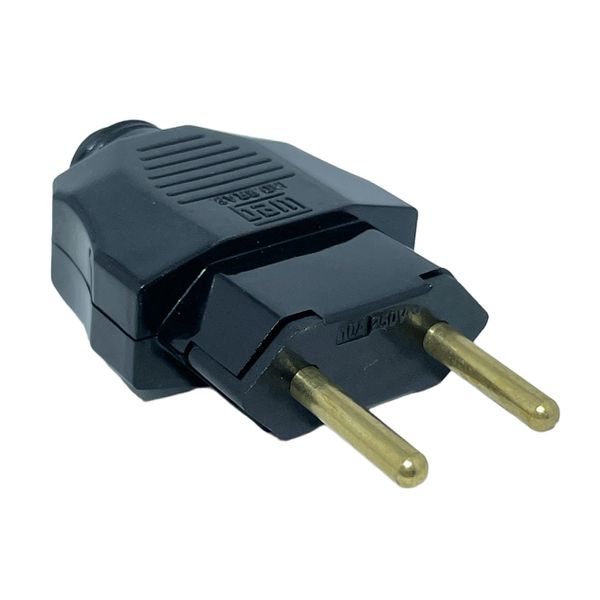 Plugue Macho 2P Weg 180° 10A 250V Preto 13301676