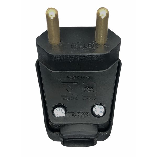 Plugue Macho 2P Weg 90° 20A 250V Preto 13302189