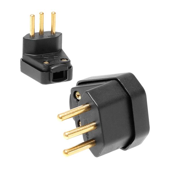 Plugue Macho 2P+T Weg 90° 10A 250V Preto 13302192