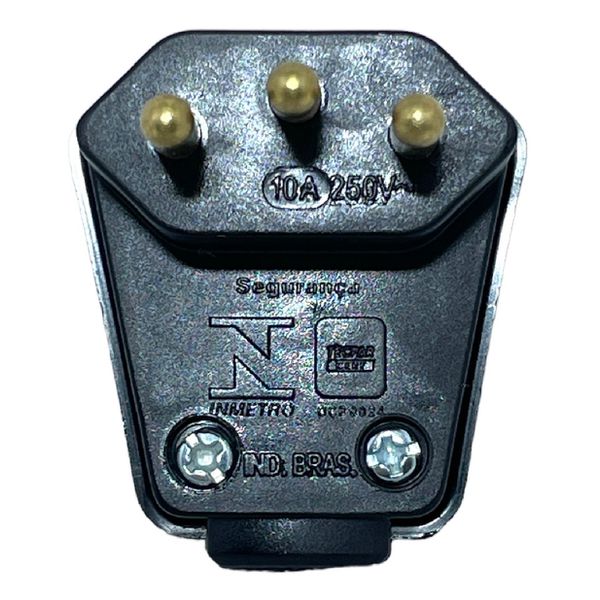 Plugue Macho 2P+T Weg 90° 10A 250V Preto 13302192