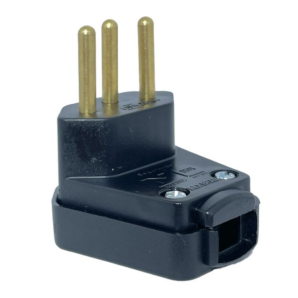 Plugue Macho 2P+T Weg 90° 10A 250V Preto 13302192