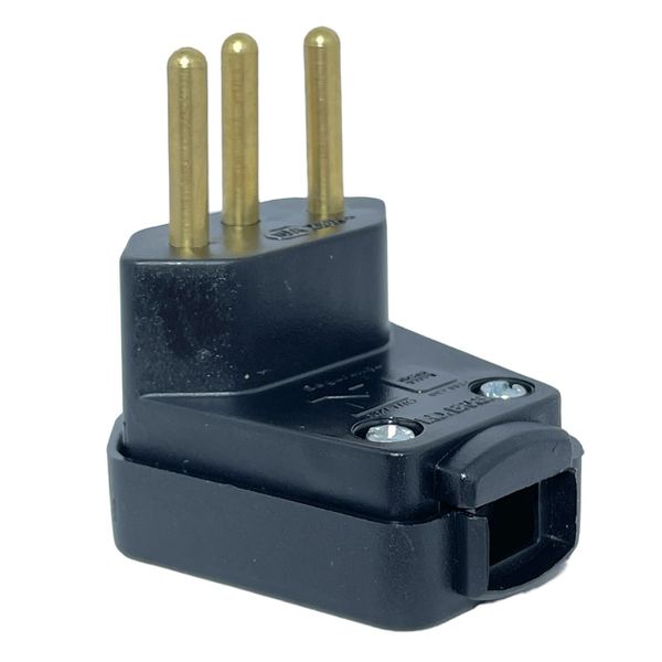 Plugue Macho 2P+T Weg 90° 20A 250V Preto 13302197