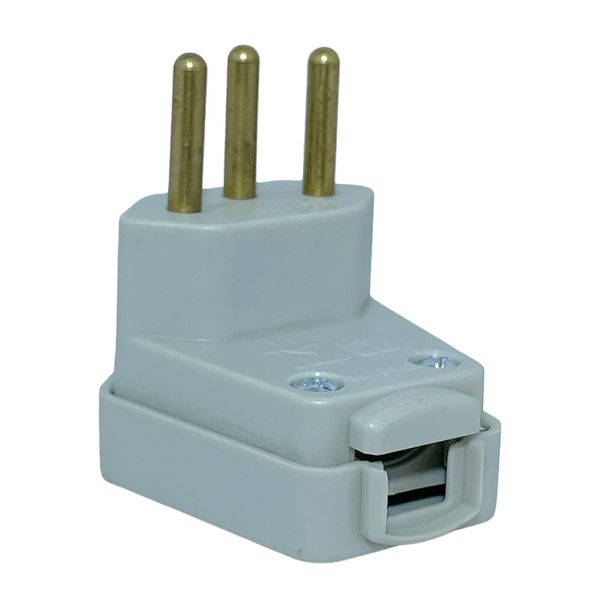 Plugue Macho 2P+T Weg 90° 20A 250V Cinza 13302199