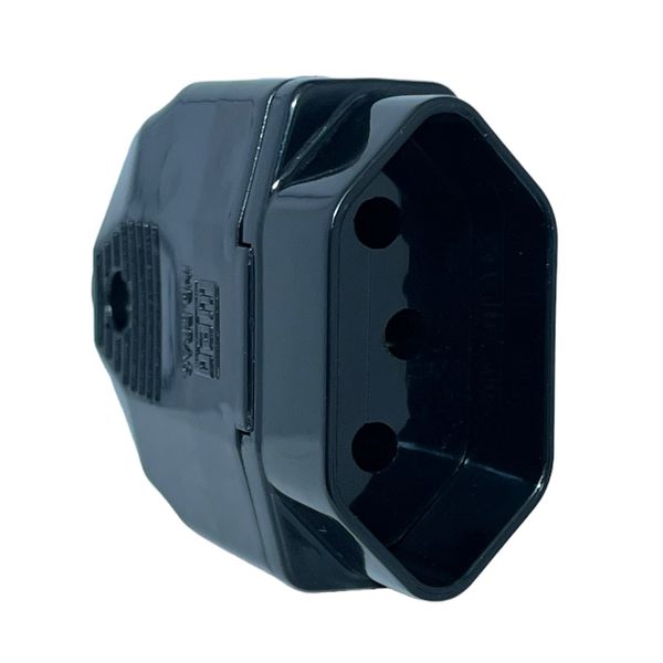Plugue Macho 2P Weg 180° 10A 250V Preto 13303166