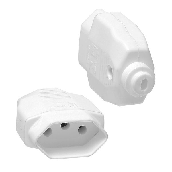 Plugue Femea 2P+T Weg 180° 10A 250V Branco 13303184