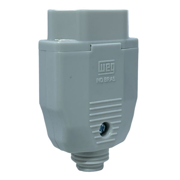 Plugue Femea 2P+T Weg 180° 10A 250V Cinza 13303184