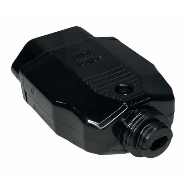 Plugue Femea 2P+T Weg 180° 20A 250V Preto 13303185