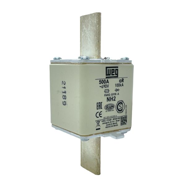 Fusivel Nh Weg 500a Ultra Rápido Classe Ar Fnh2-500k-a