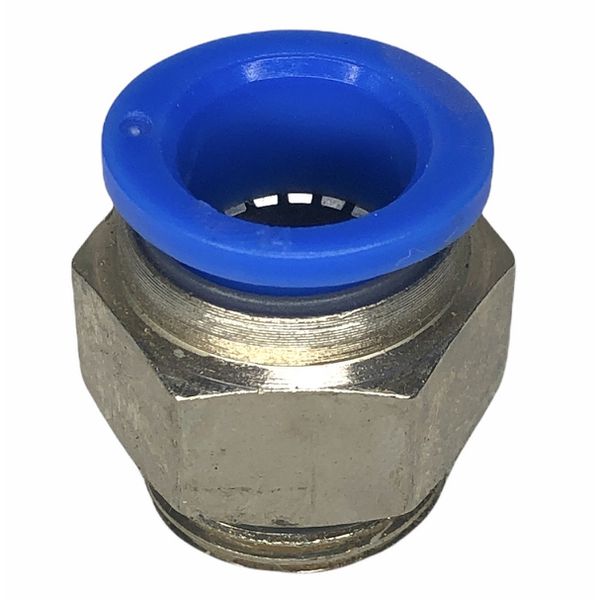Conexão Pneumatica Reta Fluir Tubo 14mm x Rosca 1/2 BSP 