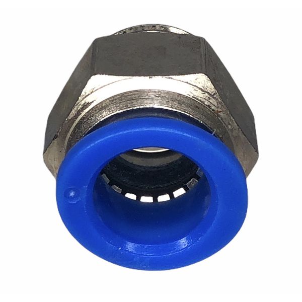 Conexão Pneumatica Reta Fluir Tubo 14mm x Rosca 1/2 BSP 