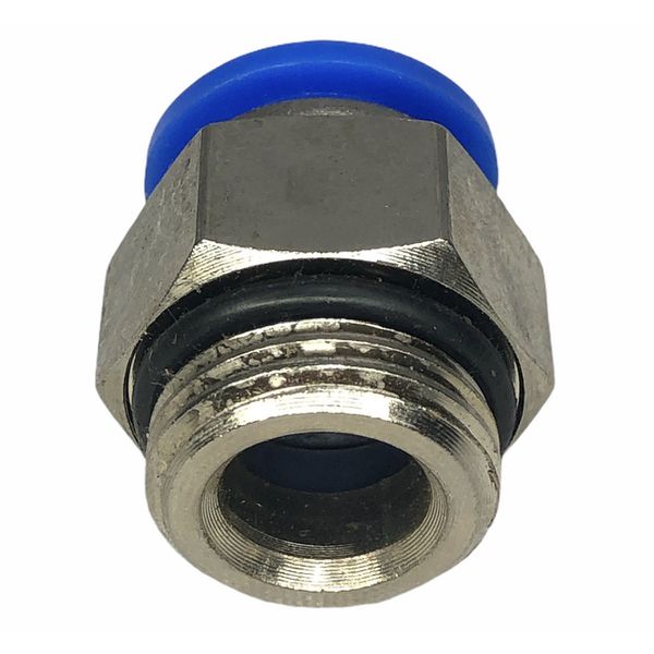 Conexão Pneumatica Reta Fluir Tubo 14mm x Rosca 1/2 BSP 