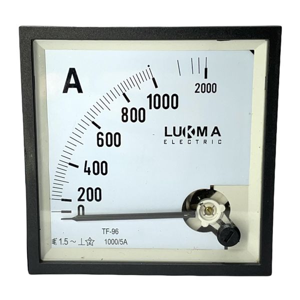 Amperímetro Analógico 0-1000A Ferro Móvel 96x96mm Lukma