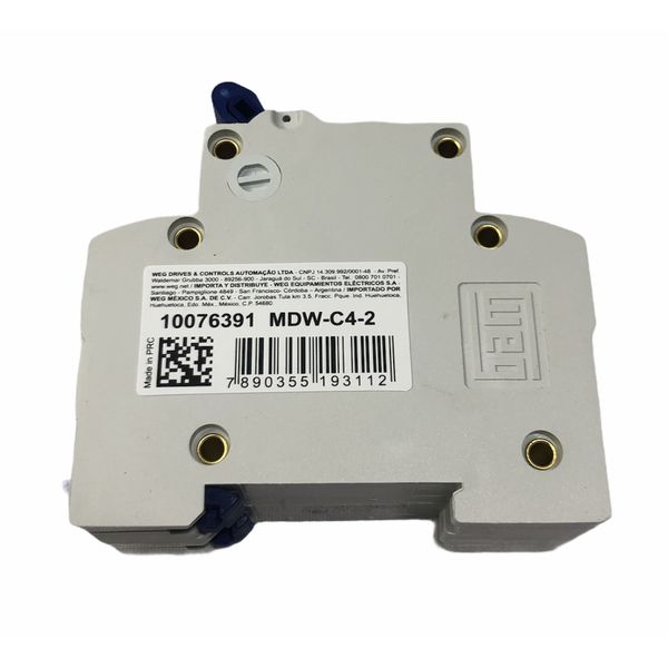 Disjuntor Bipolar Weg 04a Curva C 3ka MDW-C4-2 10076391