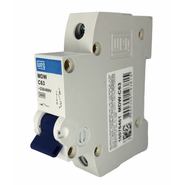 Disjuntor Unipolar Weg Curva C 63a 3ka MDW-C63