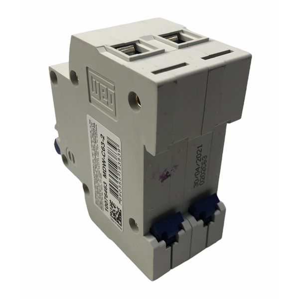 Disjuntor Bipolar Weg Din 63a Curva C 3ka MDW-C63-2 10076463