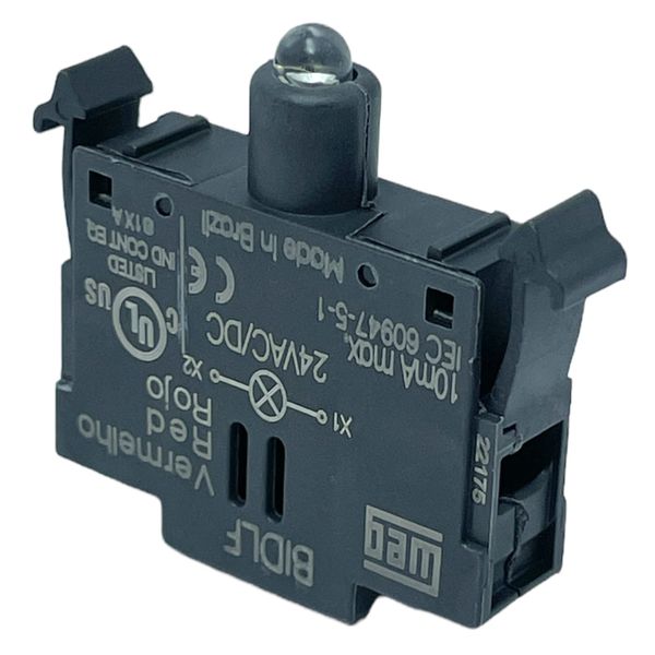 Bloco De Iluminação Led Vermelho 24vca/cc Botão Cswbidlf1e26