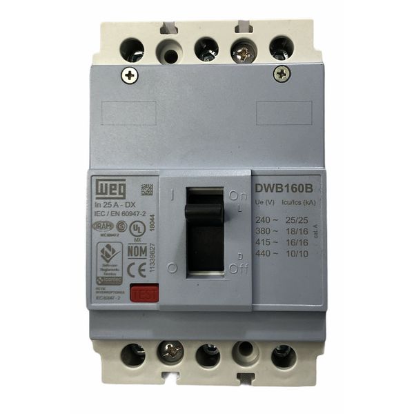 Disjuntor Caixa Moldada 25a Weg Dwb160b25-3dx (25ka 220v)