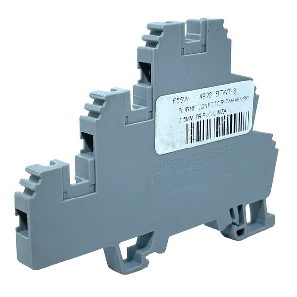 Borne Sak Conector 2,5mm Cinza Tipo Parafuso Triplo Btwt-3
