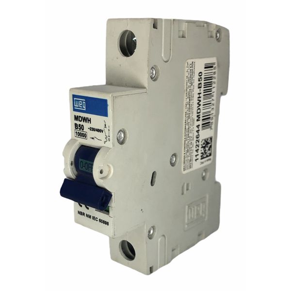 Disjuntor Unipolar 50A Curva B 440Vca 10KA Weg MDWH-B50