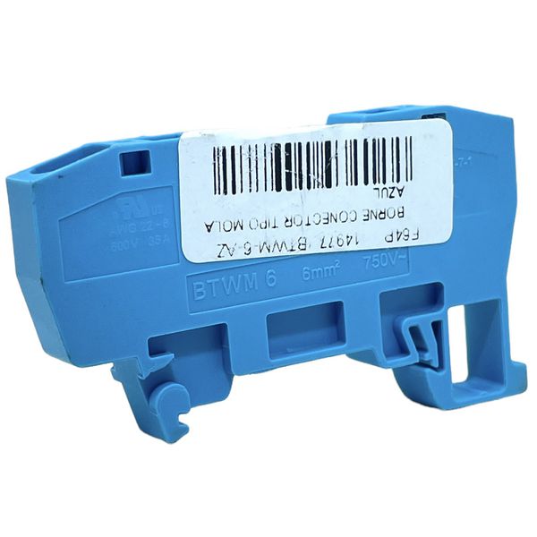 Borne Sak Conector 6mm Azul Tipo Mola Weg Btwm-6-az