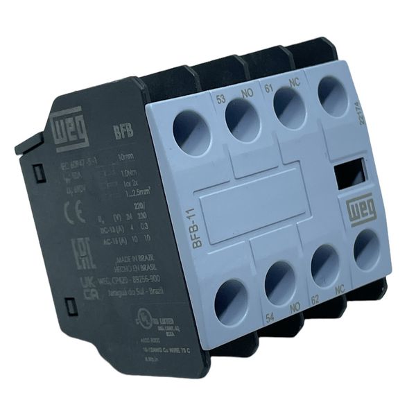 Bloco Contato Auxiliar Frontal 1NA+1NF P/ Contator Weg CWB9-80 12123053